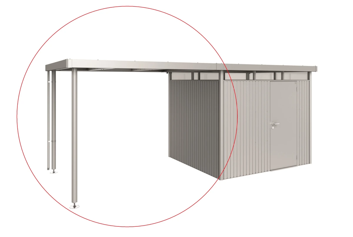 Auvent métal Biohort pour abri de jardin HighLine H3