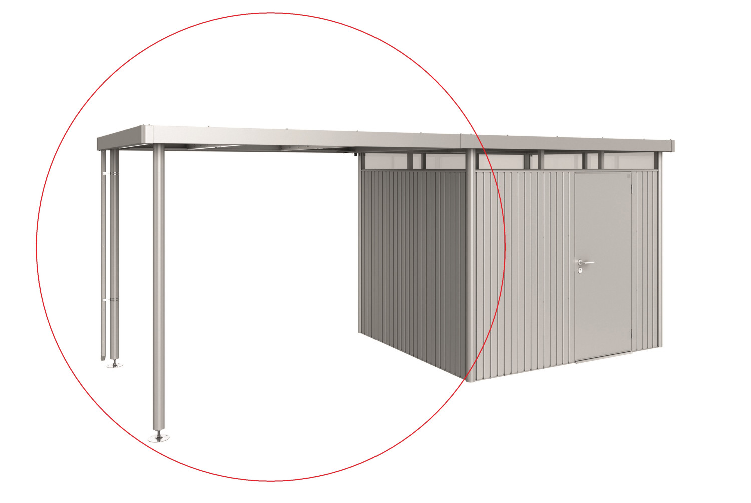 Auvent métal Biohort pour abri de jardin HighLine H3
