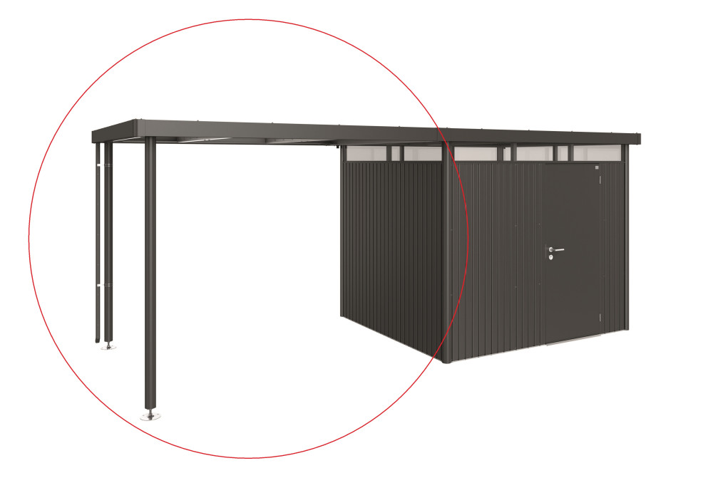 Auvent métal Biohort pour abri de jardin HighLine H3