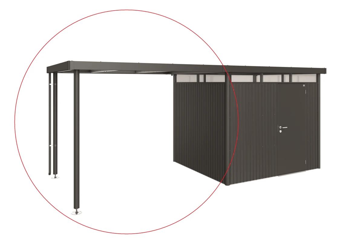 Auvent métal Biohort pour abri de jardin HighLine H3