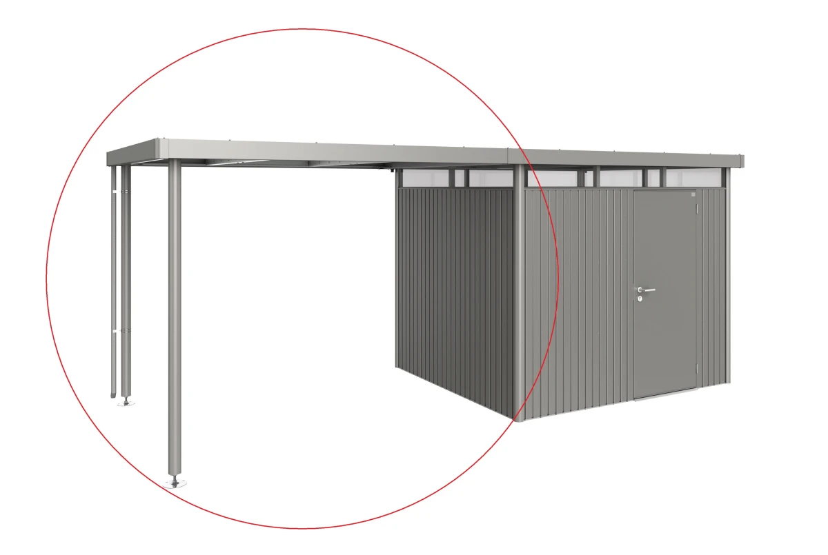 Auvent métal Biohort pour abri de jardin HighLine H3