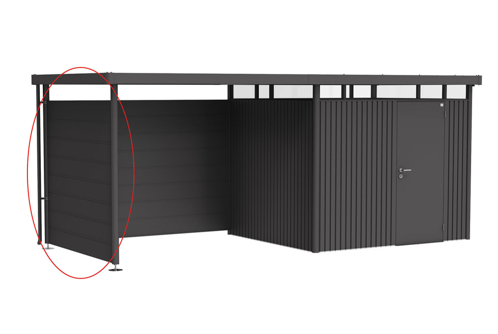 Paroi latérale métal Biohort pour auvent HighLine H3