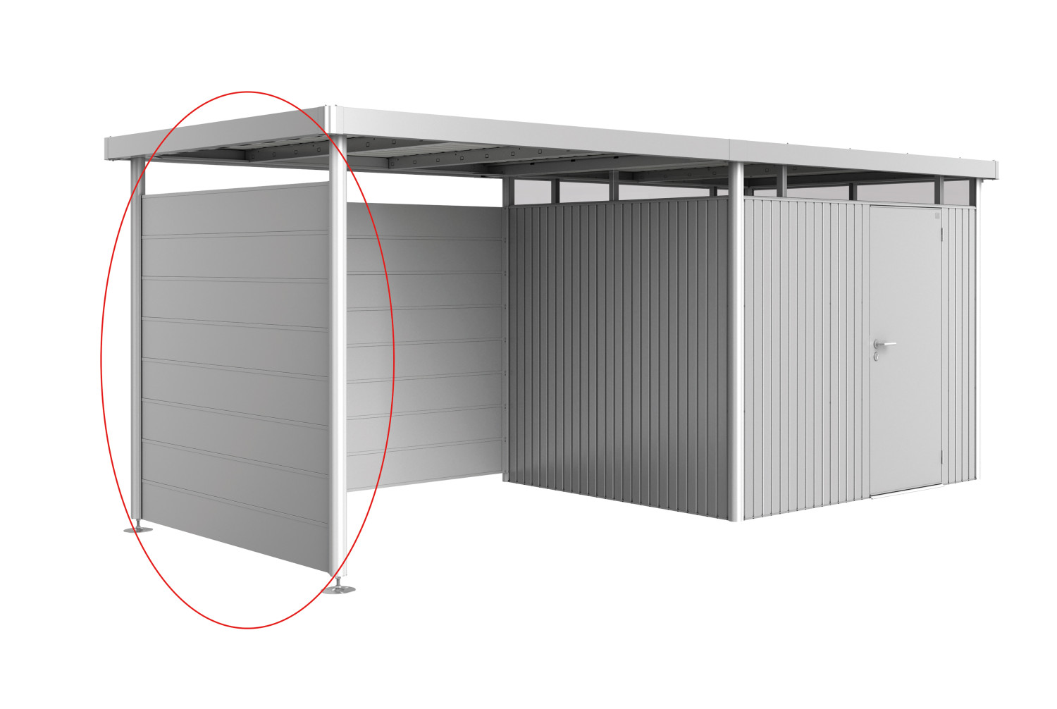 Paroi latérale métal Biohort pour auvent HighLine H3