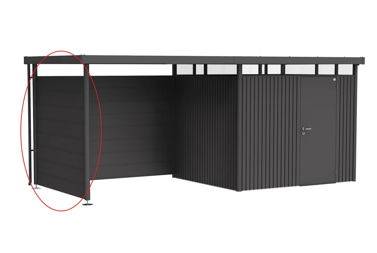 Paroi latérale métal Biohort pour auvent HighLine H3