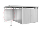 Paroi arrière courte métal Biohort pour auvent HighLine H2-H5