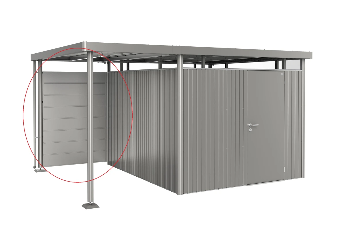 Paroi arrière courte métal Biohort pour auvent HighLine H2-H5