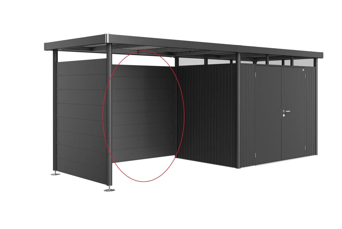 Paroi arrière métal Biohort pour auvent HighLine H2-H5