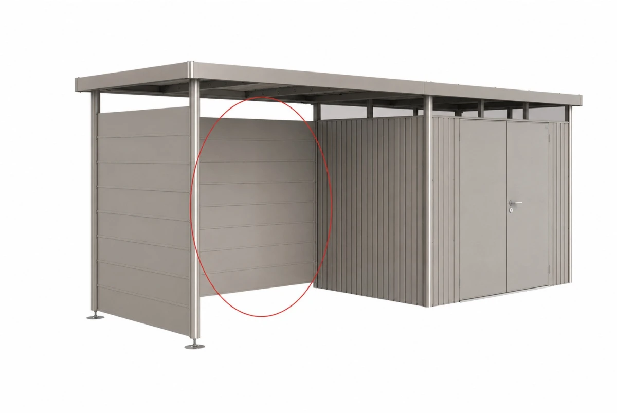 Paroi arrière métal Biohort pour auvent HighLine H2-H5