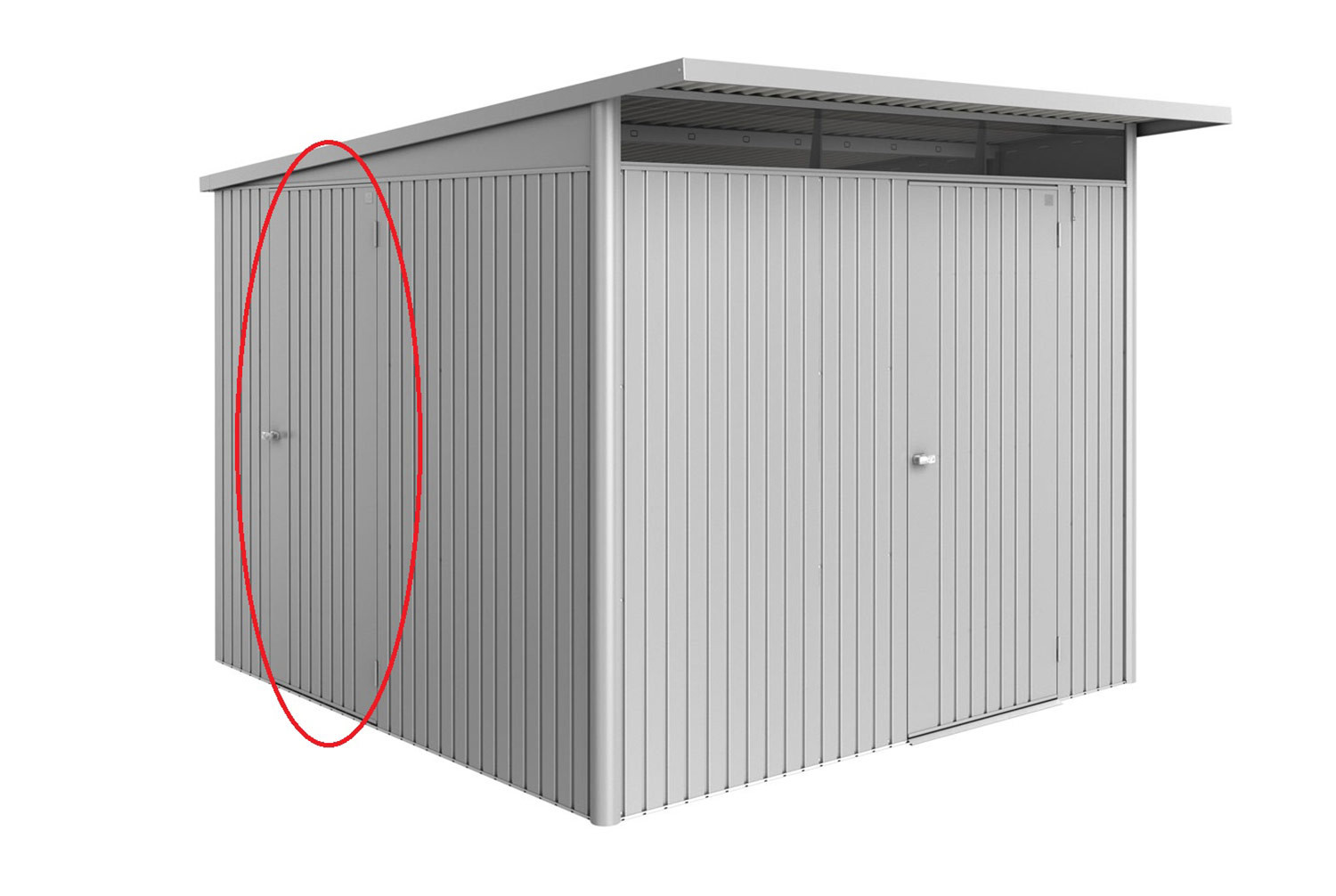 Porte supplémentaire métal Biohort pour abri de jardin AvantGarde ECO