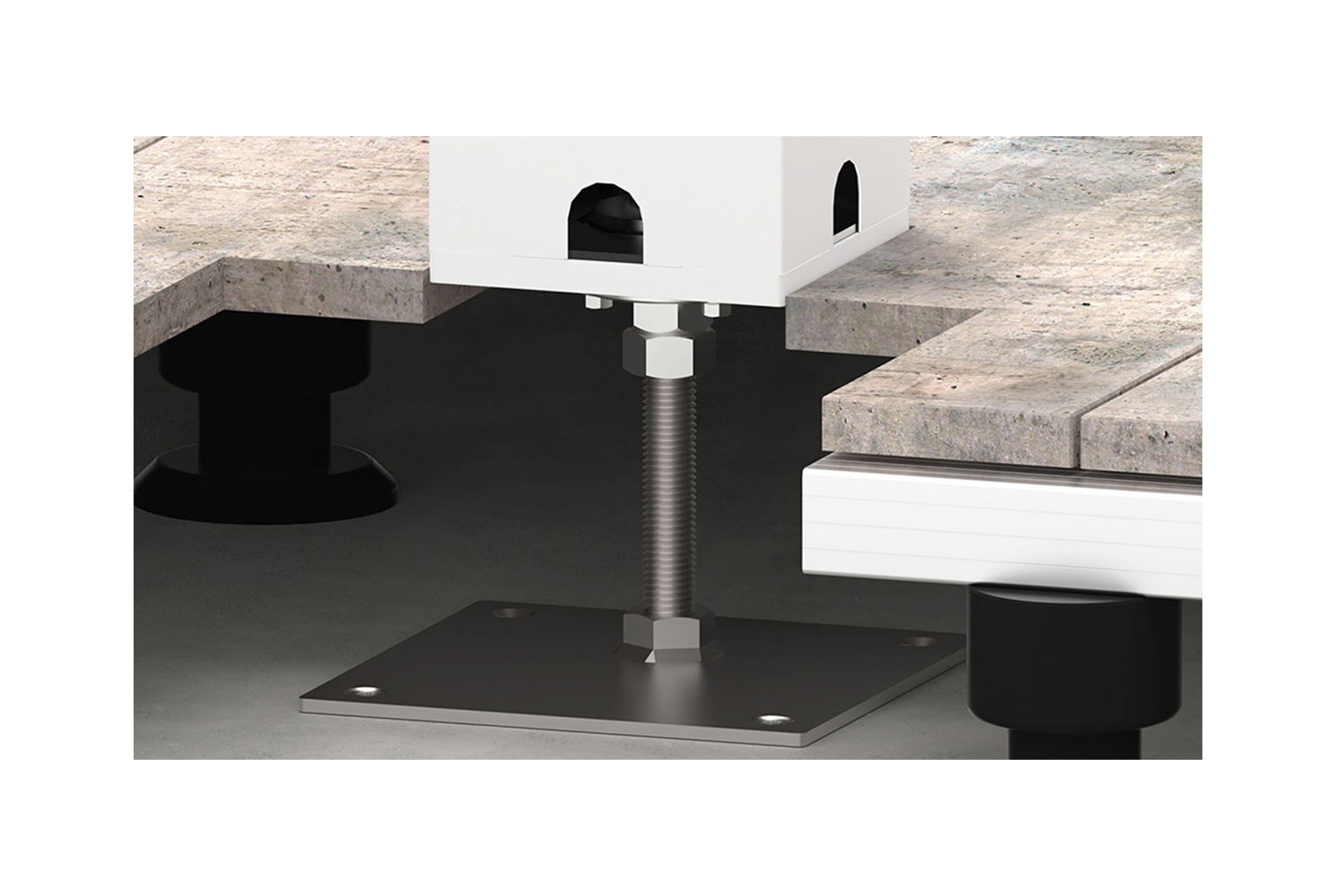 Plaque de base réglable en hauteur pour Pergola