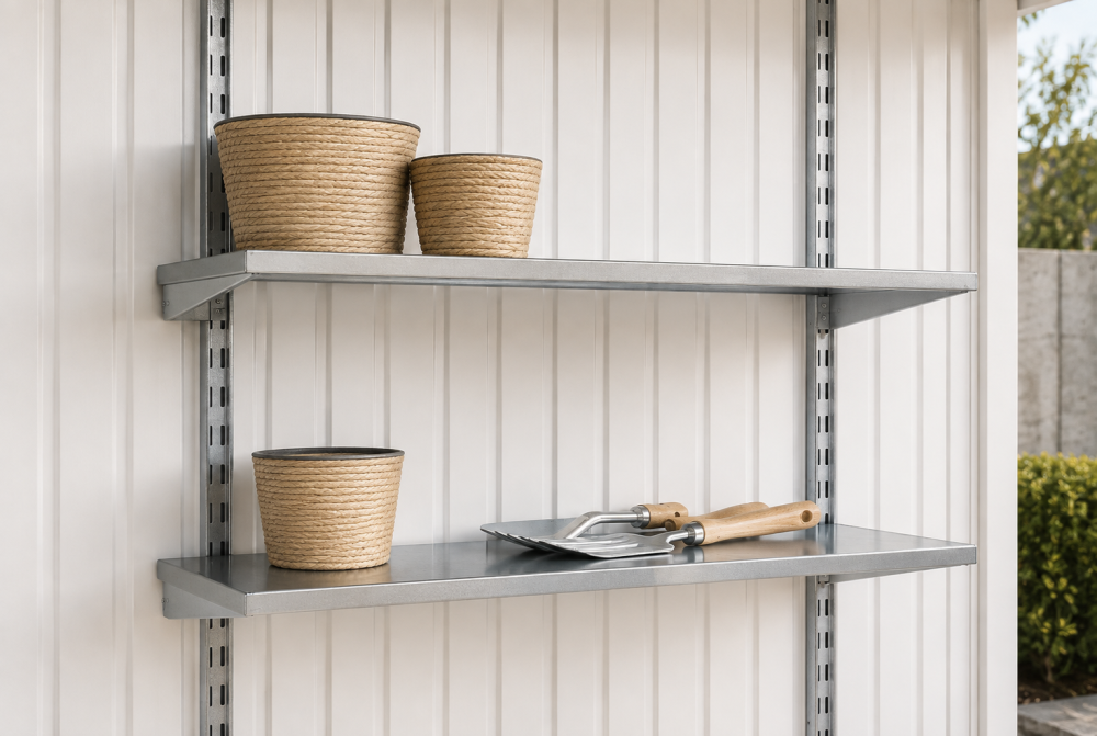 Étagères Biohort pour Abri de jardin et Armoire à outils, 2 étagères standard