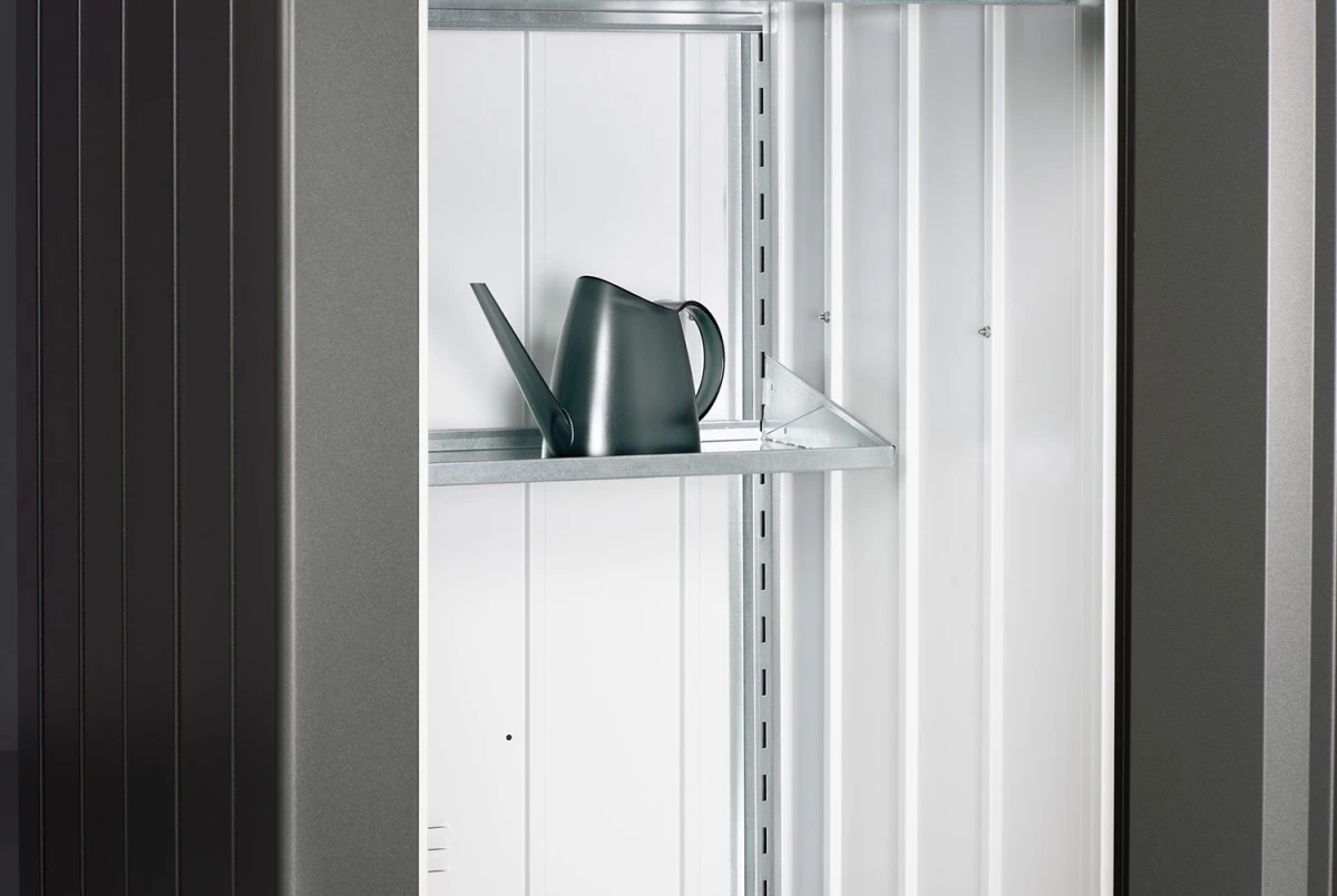 Jeu d'étagères Biohort pour armoire de balcon Julia T. M, L, M high, L high, 2 étagères