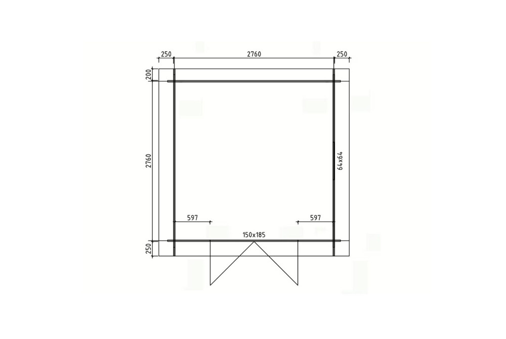 Abri de jardin bois brut ORIGINE 3E - Toit double pente - 7,31 m² - Madriers 28 mm