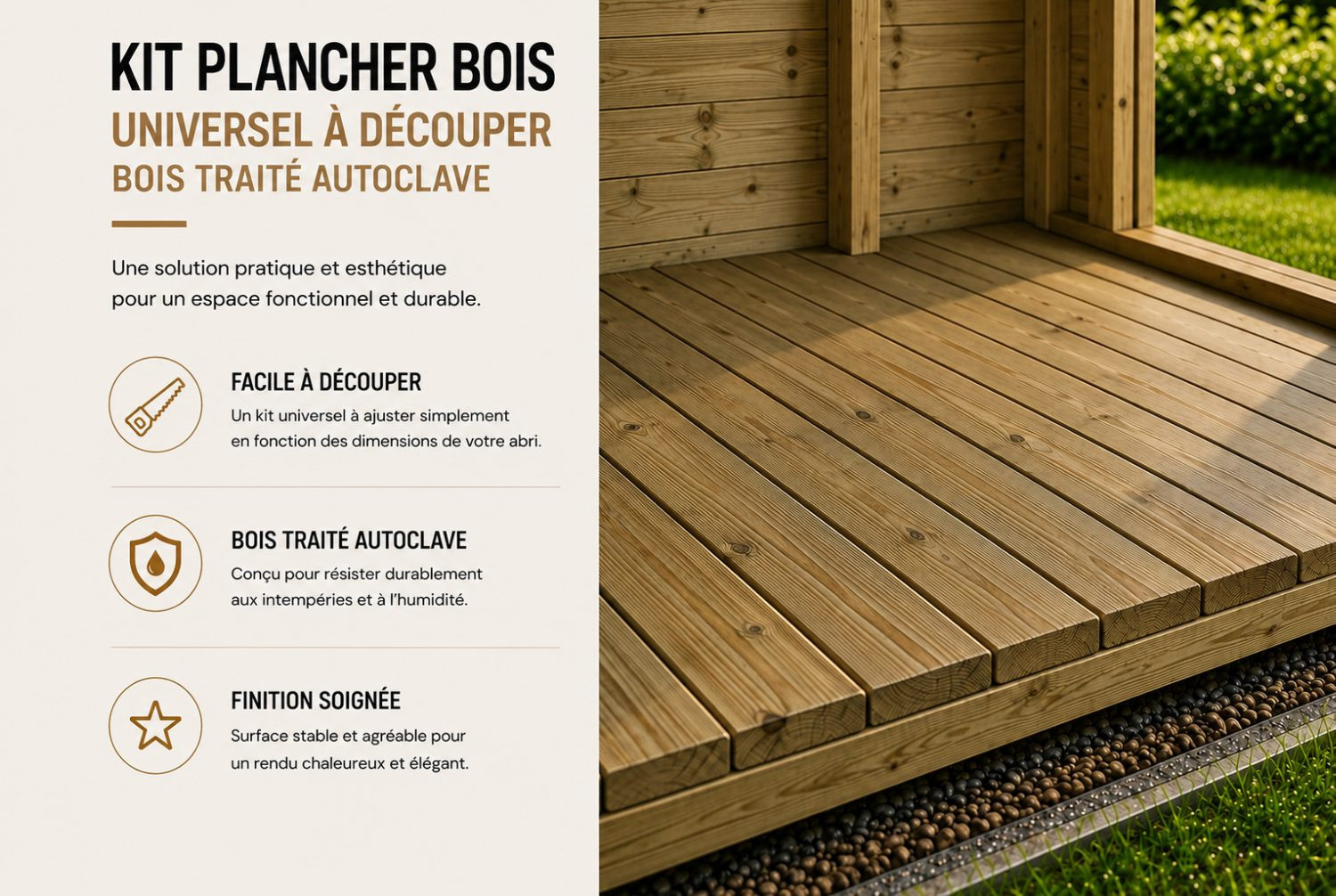Kit de plancher universel à découper 300x300 AUTOCLAVE