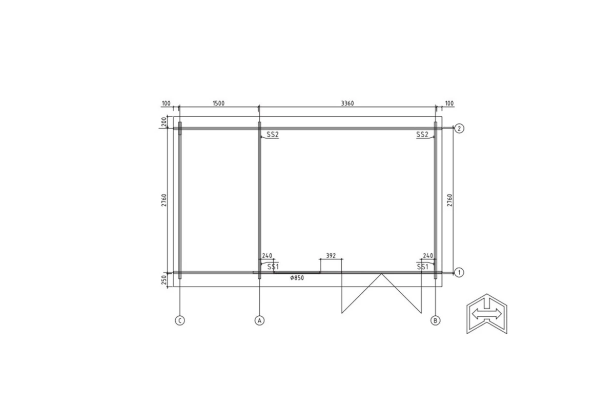 Abri de jardin bois traité autoclave HORIZON 4O - Toit plat avec appentis - 8,74 m² + appentis 4,26 m² - Madriers 44 mm