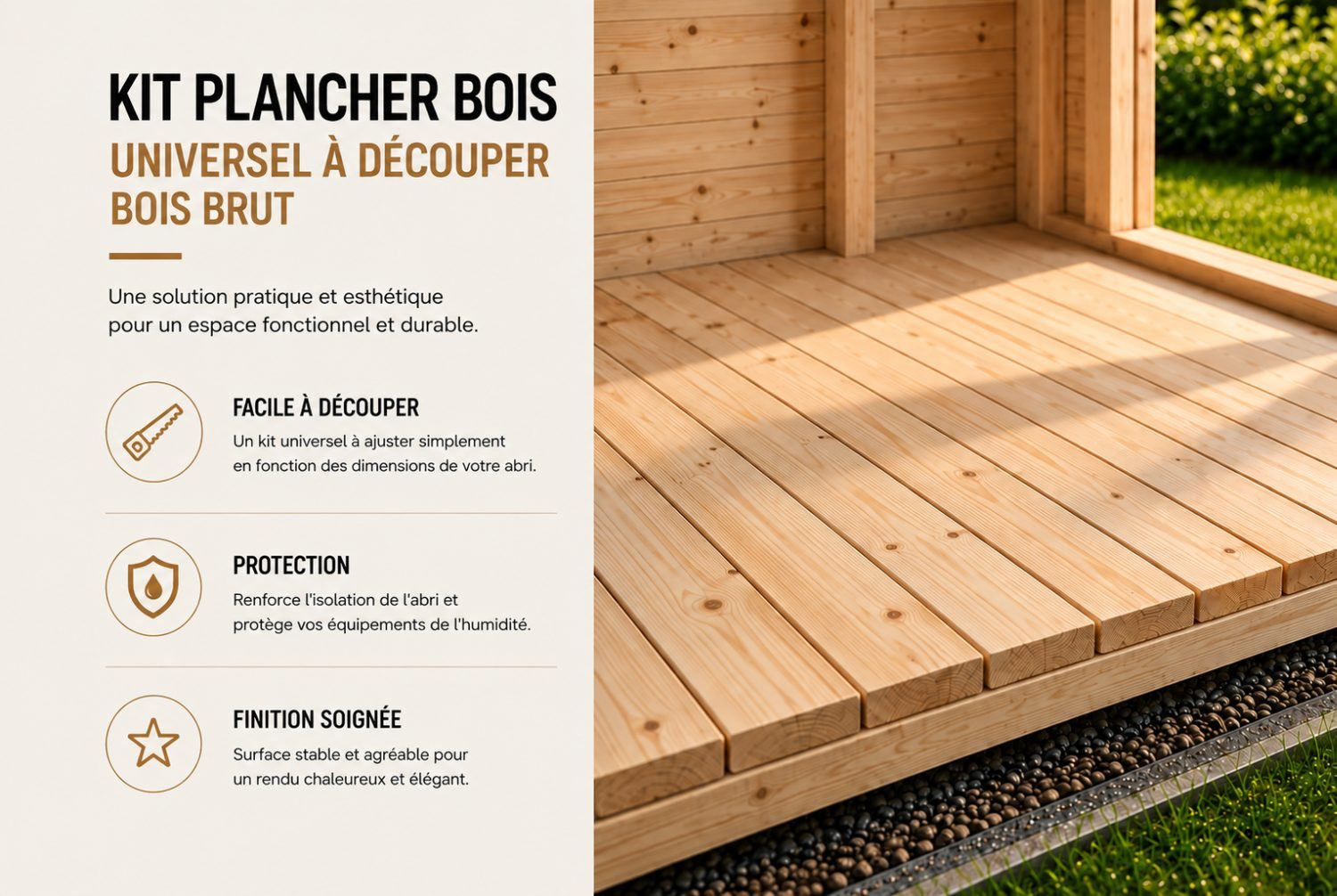 Kit de plancher universel à découper 500x300 BRUT