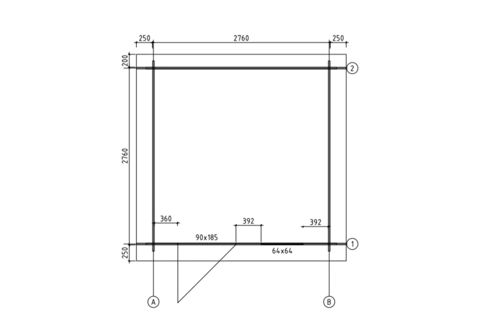 Abri de jardin bois brut HORIZON 3B - Toit plat - 7,31 m² - Madriers 28 mm