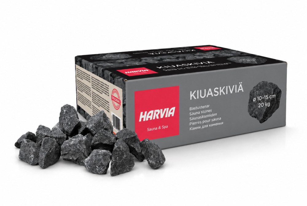 Pierres de sauna Harvia 20 kg Ø10-15 cm en diabase olivine : réf. AC3020
