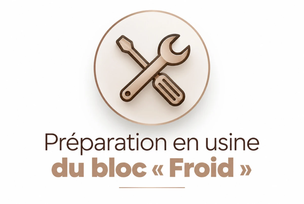 Préparation en usine du groupe froid pour COLD TUB