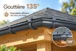 Gouttière PVC pour toit à 8 versants, D16, RAL7016, circonférence max 19.25m