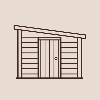 Abri de jardin toit monopente