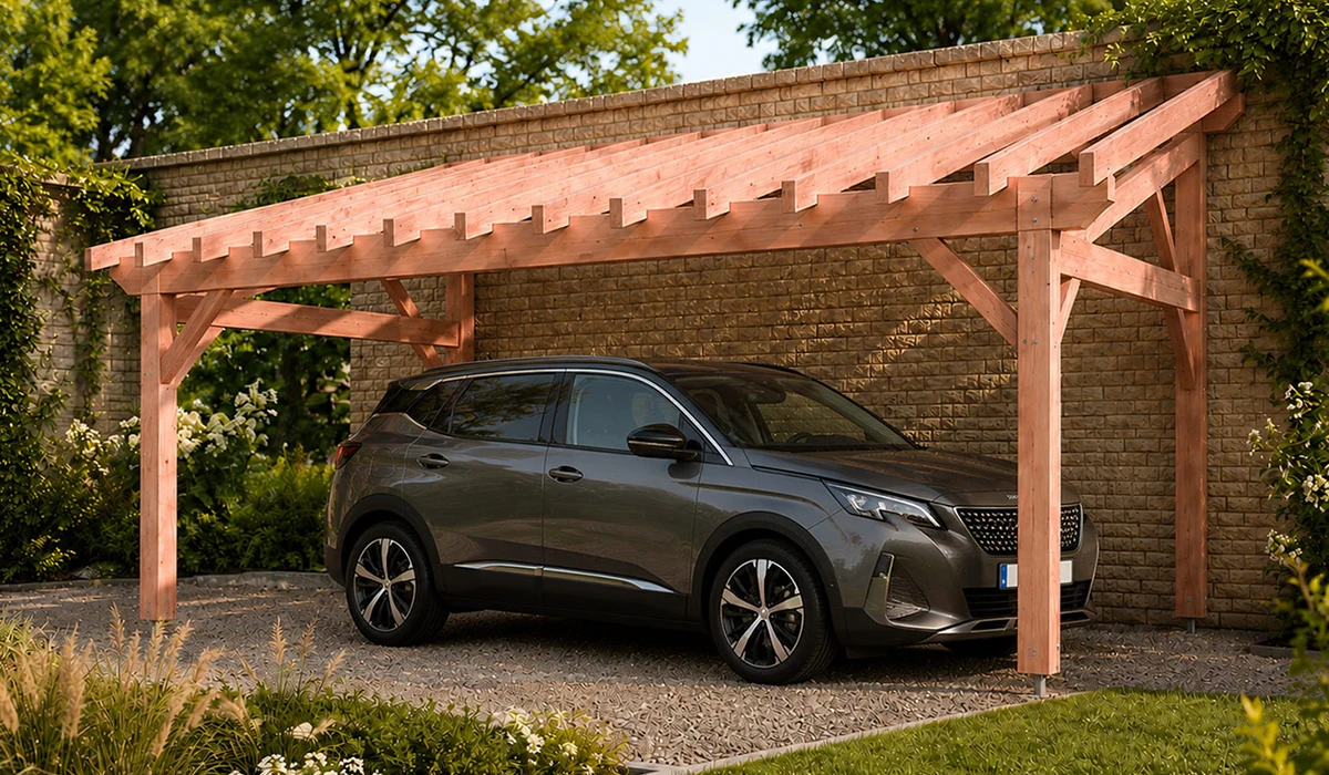 Carport bois : épicéa, Douglas & abri voiture | Nature & Structures