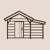 Abri de jardin avec extension