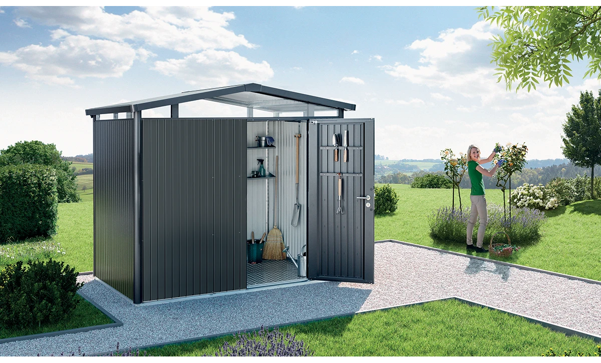 Abri de Jardin Métal Biohort | Rangement Extérieur Haut de Gamme | Nature & Structures
