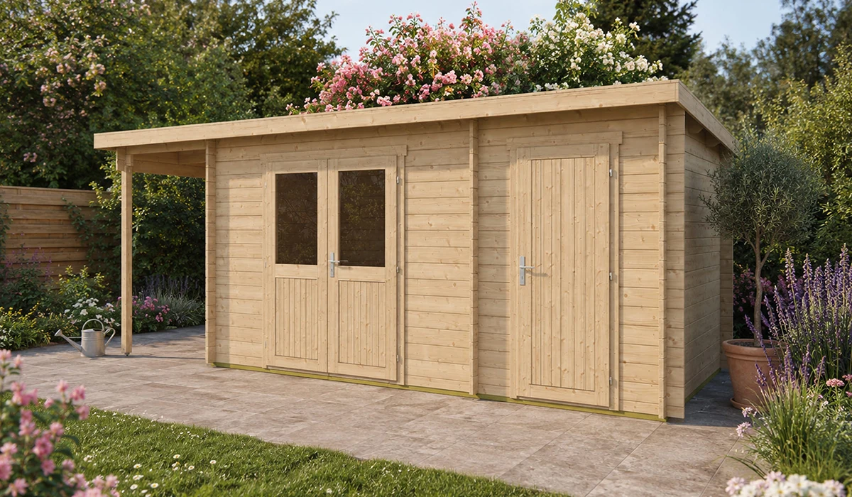 Abri de jardin avec appentis en bois | Nature & Structures