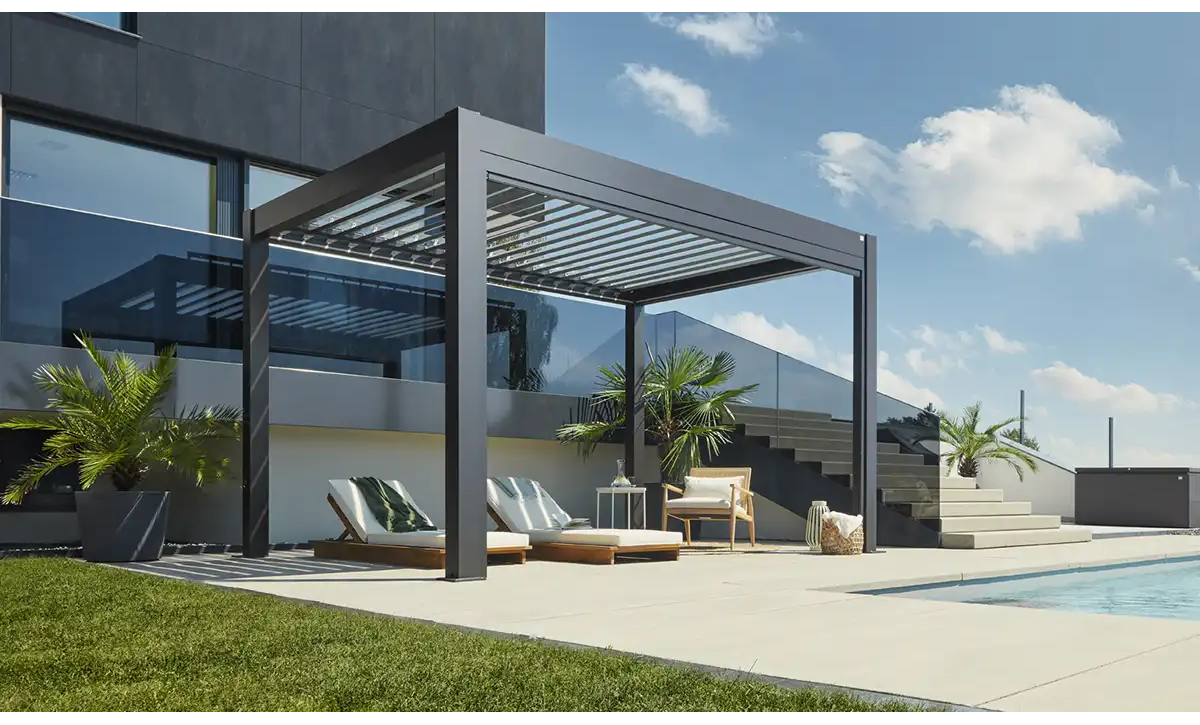 Pergola bois & métal bioclimatique | Nature & Structures