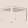 Pergola métal bioclimatique Biohort