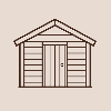 Abri de jardin toit double pente