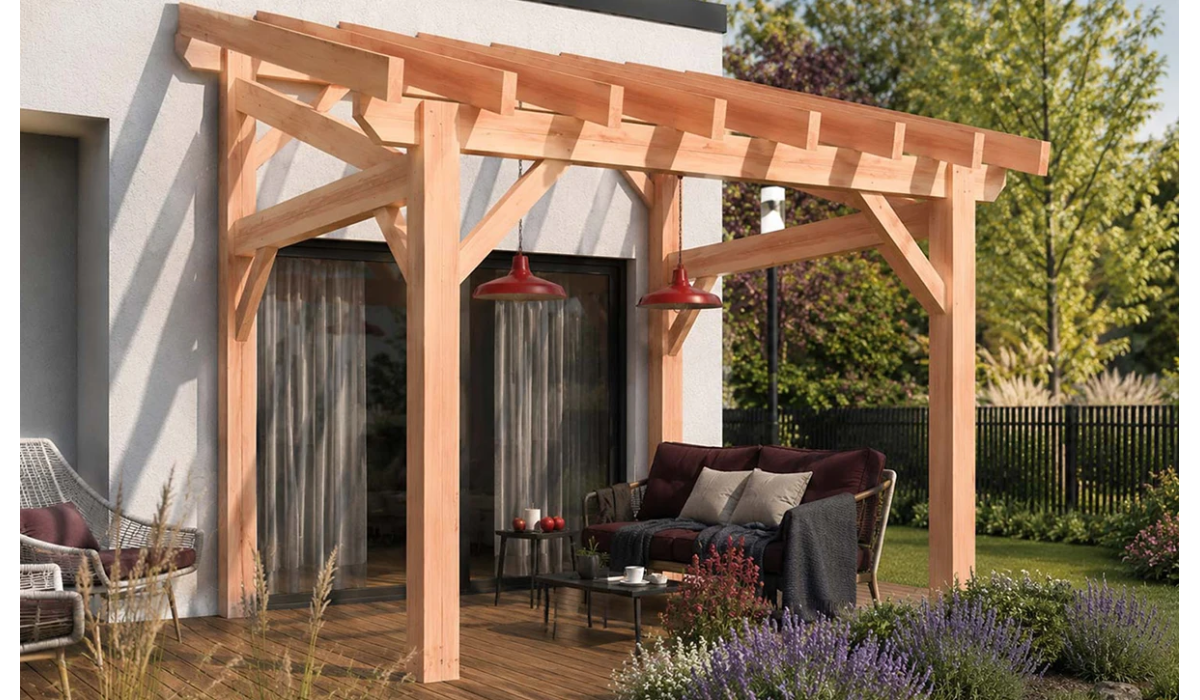 Pergola adossable en bois pour terrasse | Nature & Structures