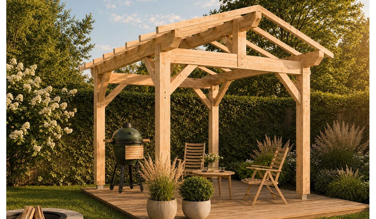 Pergola autoportante en bois & Douglas | Nature & Structures