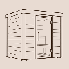 Sauna cabine