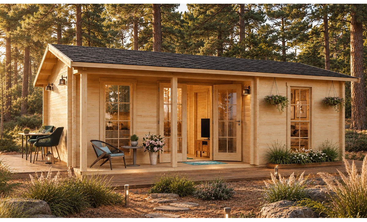 Chalet bois toit double pente | Nature & Structures
