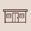 Chalet de jardin toit plat